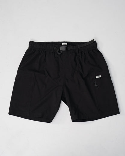 MARINE|O Merino Wool Walkshorts - adjustable buckle waistband detail, grosgrain belt